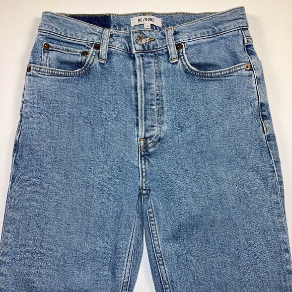 RE/DONE 90s High Rise Ankle Crop Jeans NAF Wash Button Fly 26” Inseam Size 26 - Picture 5 of 16